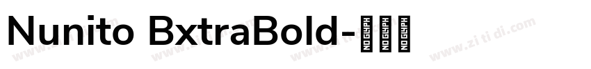 Nunito BxtraBold字体转换